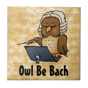 Owl Be Bach Tile