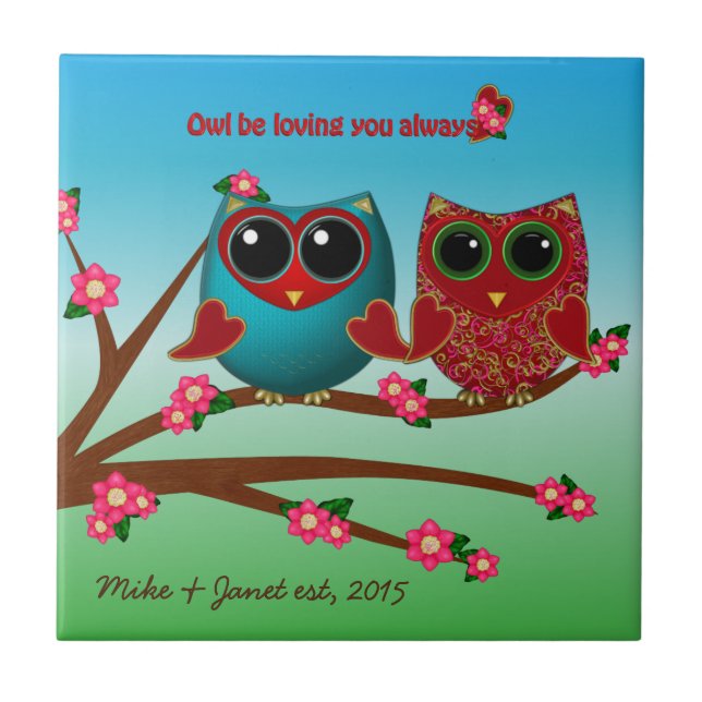 Owl be loving you-Ceramic Tiles (Front)