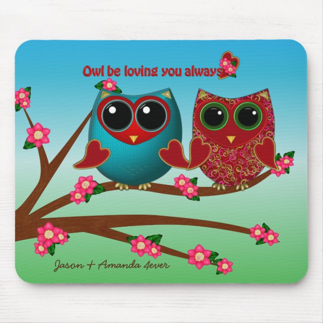 Owl be loving you-Computer Mousepad (Front)