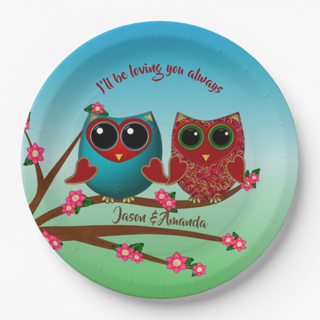 Owl be loving you-Paper Plates (Front)