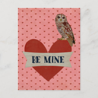 OWL BE MINE VALENTINE'S Postcard