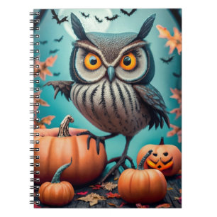 Owl Be Watching Yo Halloween Notebook with Pumpkin