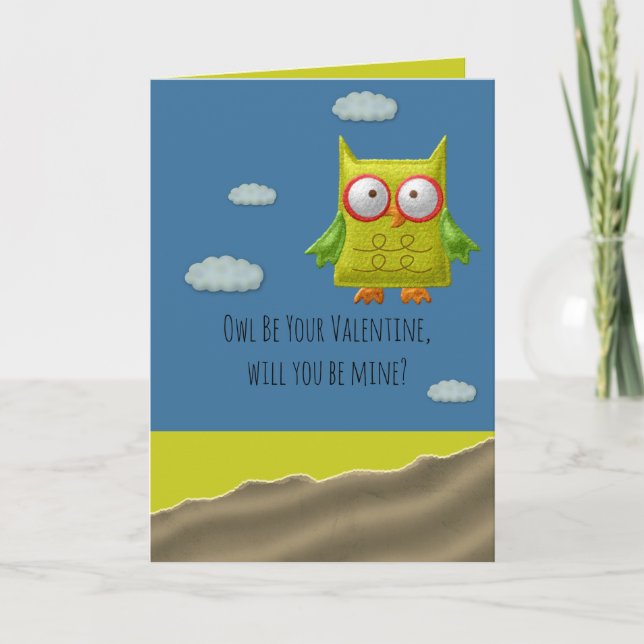 Owl Be Your Valentine Card (Front)