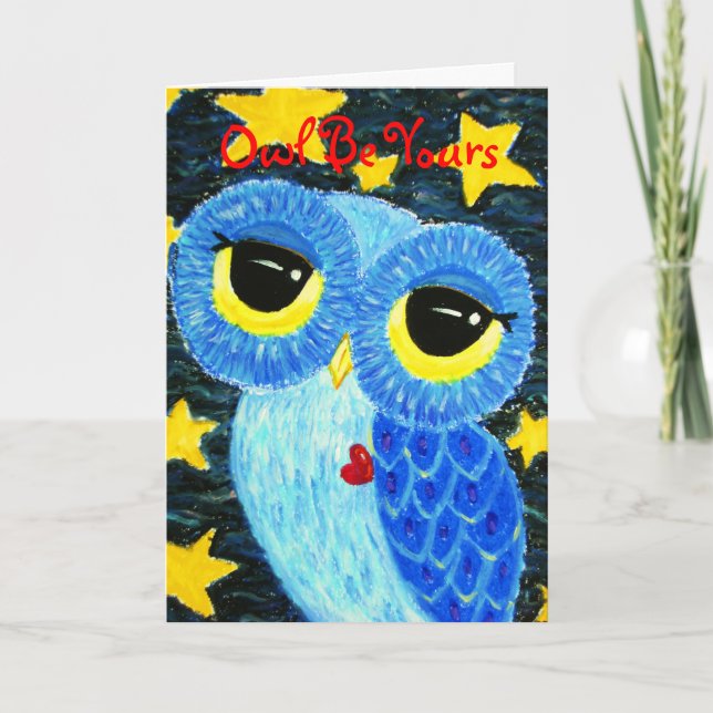 Owl Be Yours Valentine's Day Card (Front)
