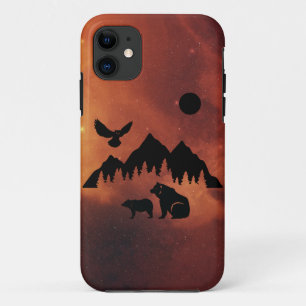 Owl, Bears and Mountain Case-Mate iPhone Case