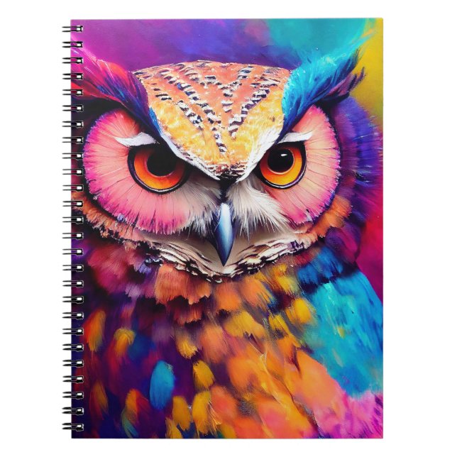 Owl Bird Animal Discovery Adventure Nature Planet  Notebook (Front)