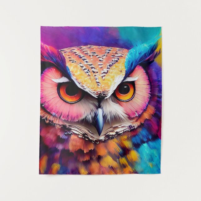 Owl Bird Animal Discovery Adventure Nature Planet  Tapestry (Front)
