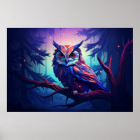 Owl Bird Animal Forest Nature Wilderness