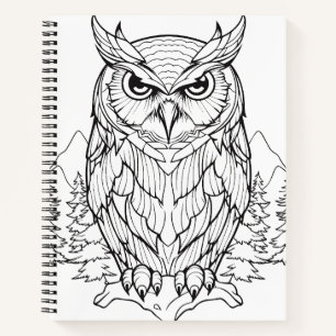 Owl Bird Animal Freedom World Wildlife Wonder Art Notebook