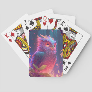 Owl Bird Animal Portrait Painting Wildlife Outdoor Playing Cards