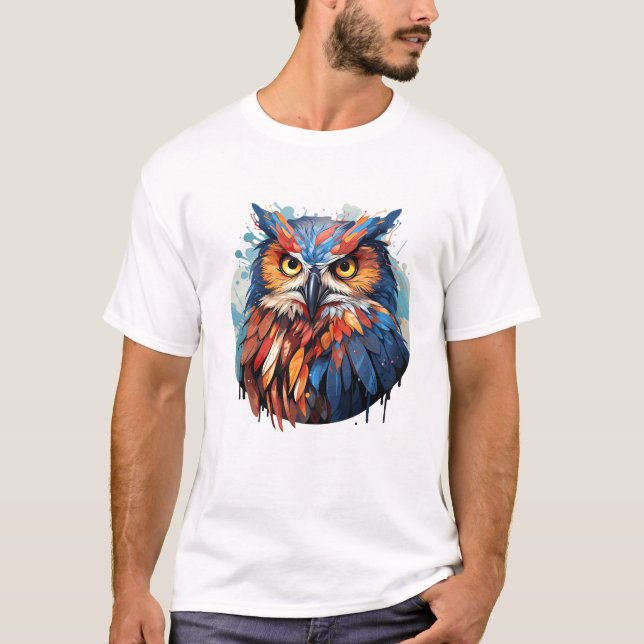 Owl Bird Animal World Wildlife Beauty Discovery T-Shirt (Front)