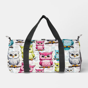 Owl Bird Colourful Design  Duffle Bag