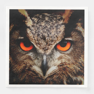 owl bird eyes eagle napkin