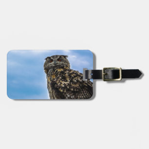 Owl Bird Feathers Animal Nature Destiny Peace Love Luggage Tag