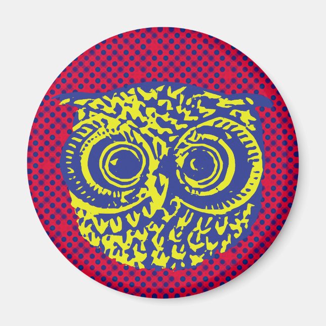 owl bird graphic magnet (Front)