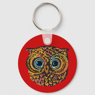 owl bird key ring