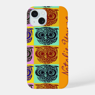 owl birds pattern / name iPhone 15 case