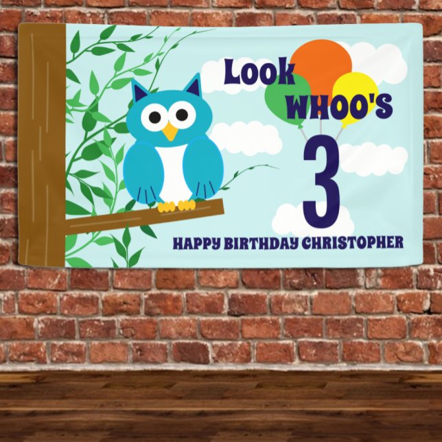 Owl Birthday Banner (Creator Uploaded)