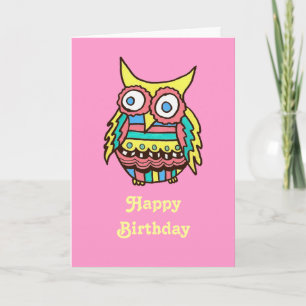 Owl Birthday Card