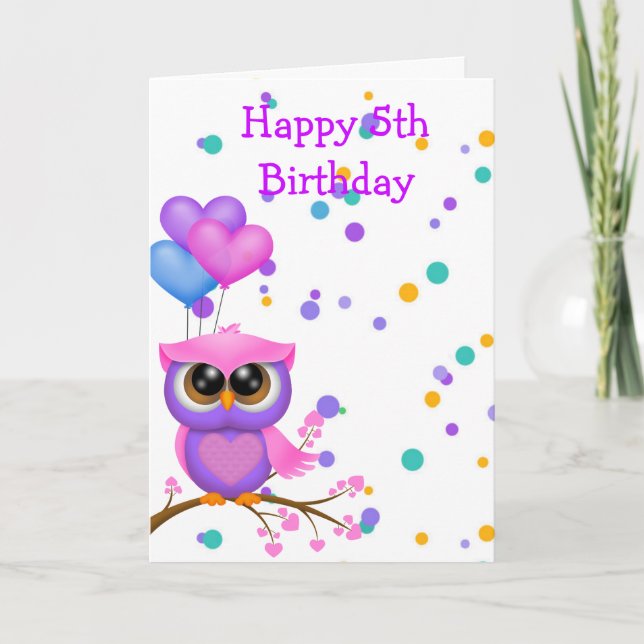 Owl Birthday Card (Front)