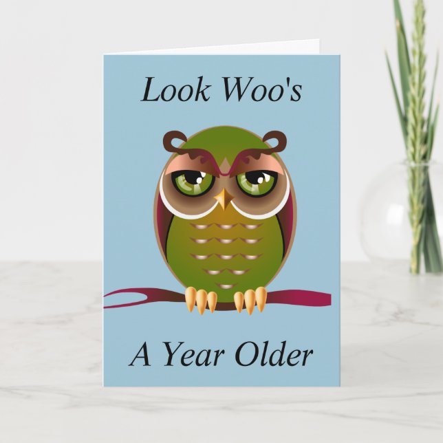 Owl Birthday Card (Front)