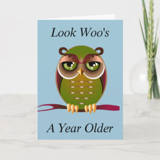 Owl Birthday Card
