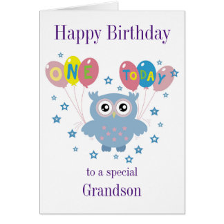 Owl Birthday Card for Grandparents
