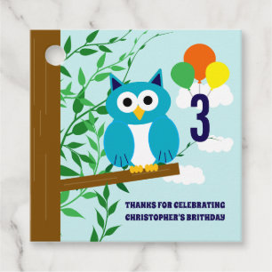 Owl Birthday Favour Tags