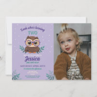 Owl Birthday Girls Hoot Glasses Purple Photo