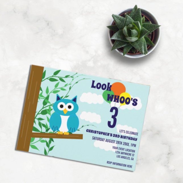 Owl Birthday Invitation (Creator Uploaded)