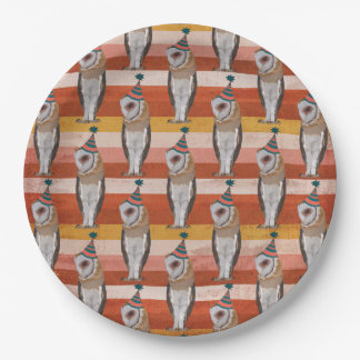 OWL BIRTHDAY PAPER PLATE