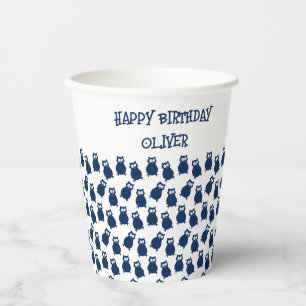 Owl Birthday Party Paper Cups