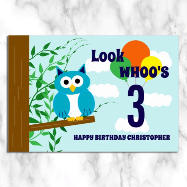 Owl Birthday Poster (Creator Uploaded)
