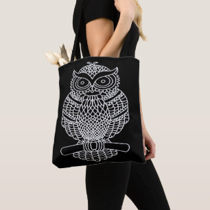 Owl (black) - Tote Bag