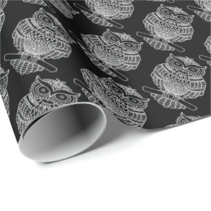 Owl (black) - Wrapping Paper