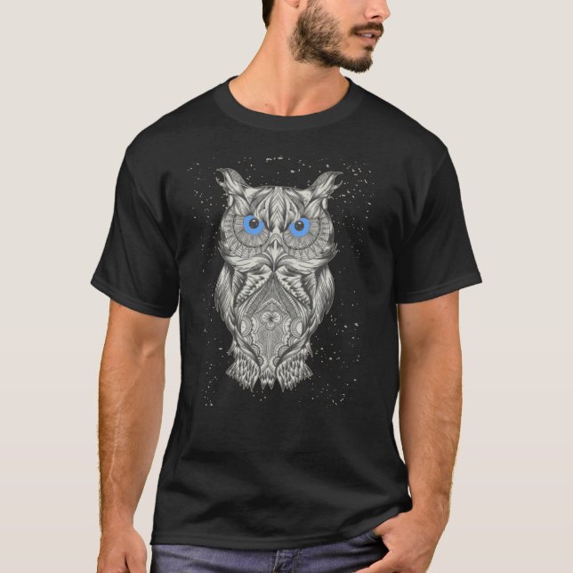 Owl blue eyes T-Shirt (Front)