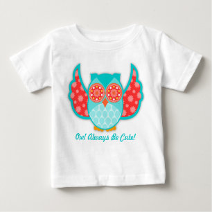 Owl Boheme Teal & Red Baby T-Shirt
