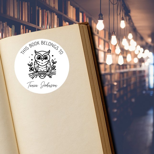 Owl Bookplate Stickers – “This Book Belongs To”  (Creator Uploaded)