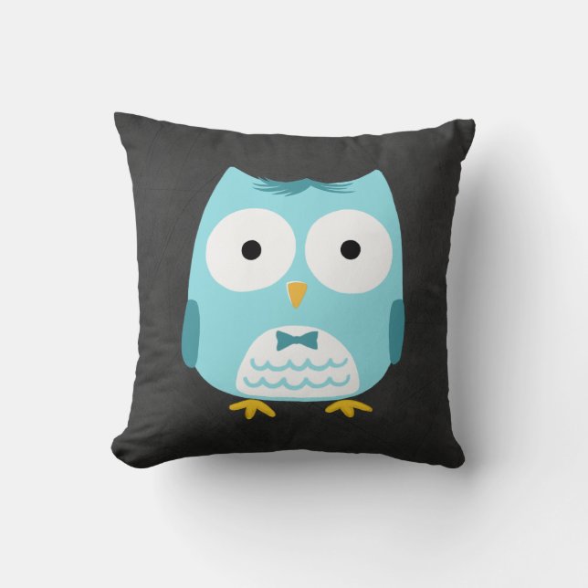 Owl Bride and Groom - Double Sided Cushion (Front)