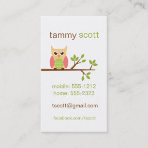 Owl business card (#BUS002)