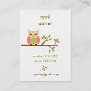 Owl Business Card / Calling / Mummy Card (#BUS001)