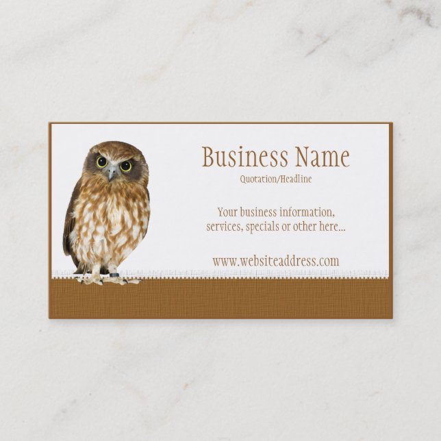Owl Business Cards (Front)