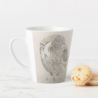 Owl Calligram Latte Mug