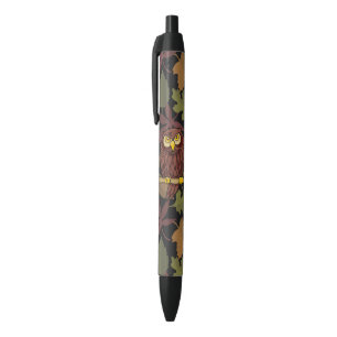 Owl Cartoon Black Ink Pen