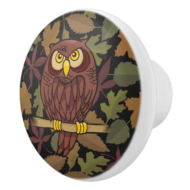 Owl Cartoon Ceramic Knob (Right)