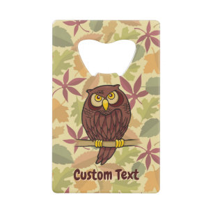 Owl Cartoon Credit Card Bottle Opener