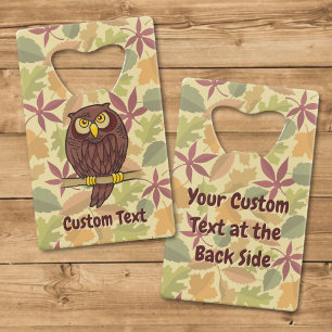 Owl Cartoon Credit Card Bottle Opener
