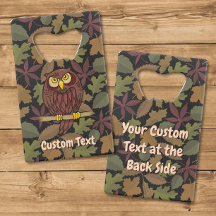 Owl Cartoon Credit Card Bottle Opener