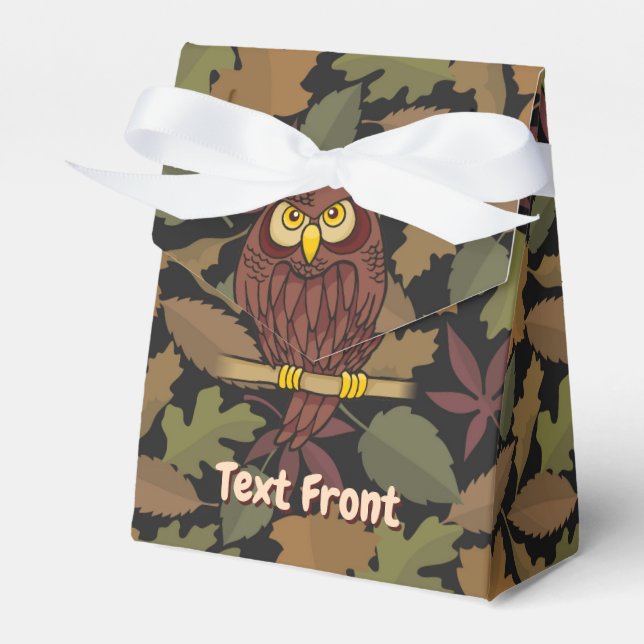 Owl Cartoon Favour Box (Front Side)