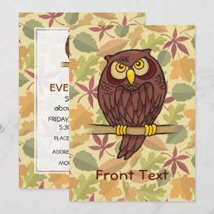 Owl Cartoon Invitation